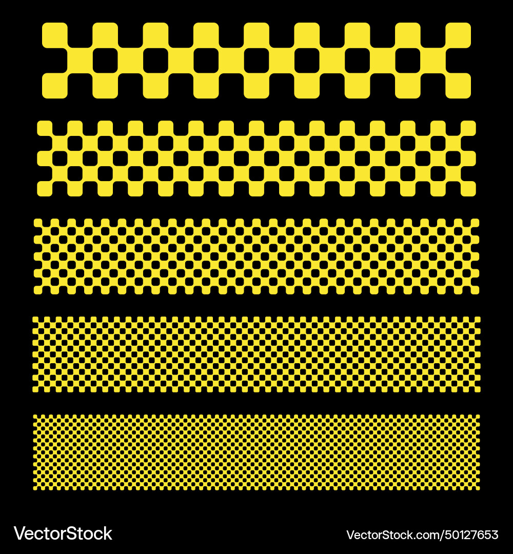 Checkered flag round different size vector image