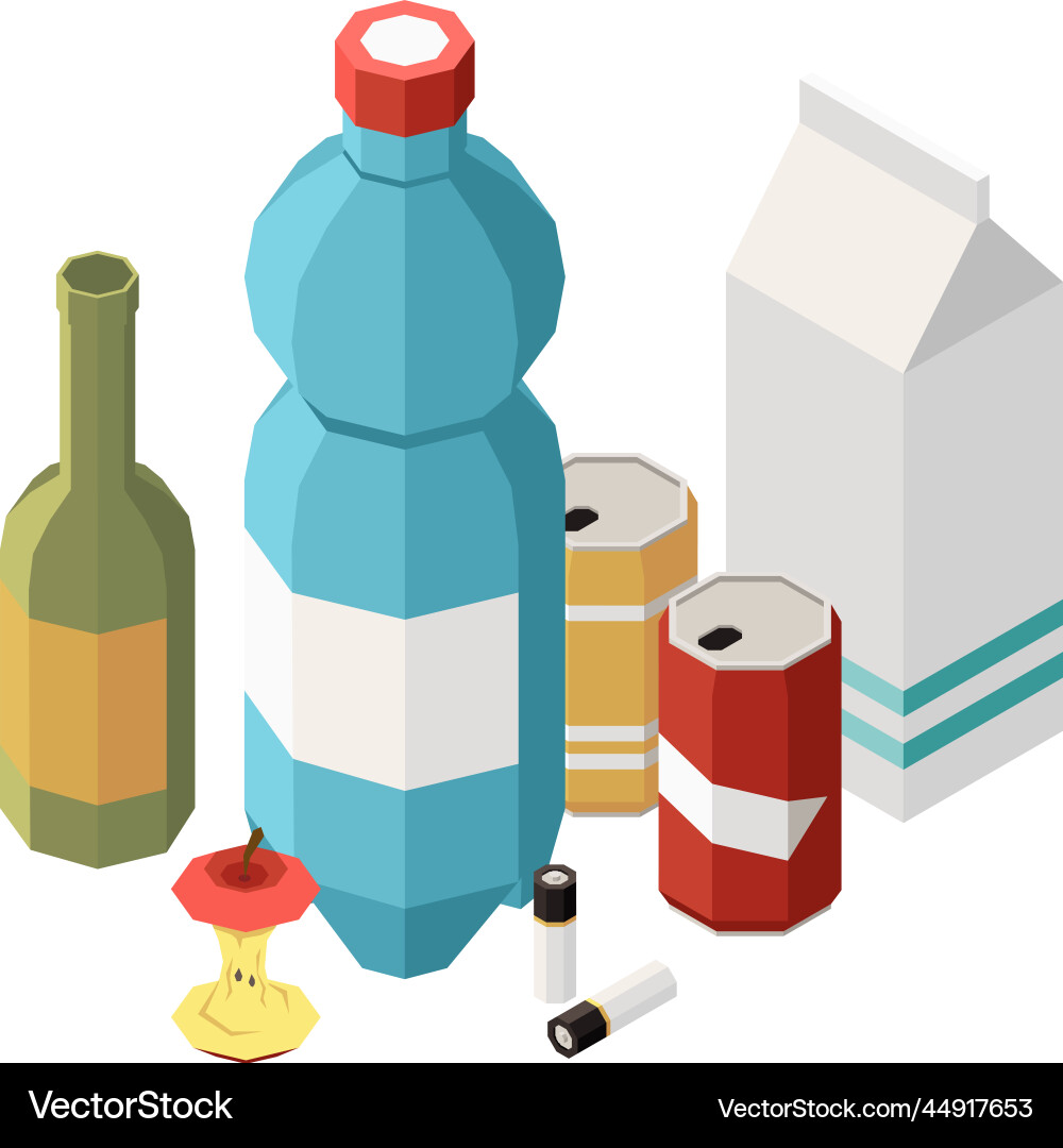 Garbage bottles recycling composition Garbage bottles recycling composition vector image