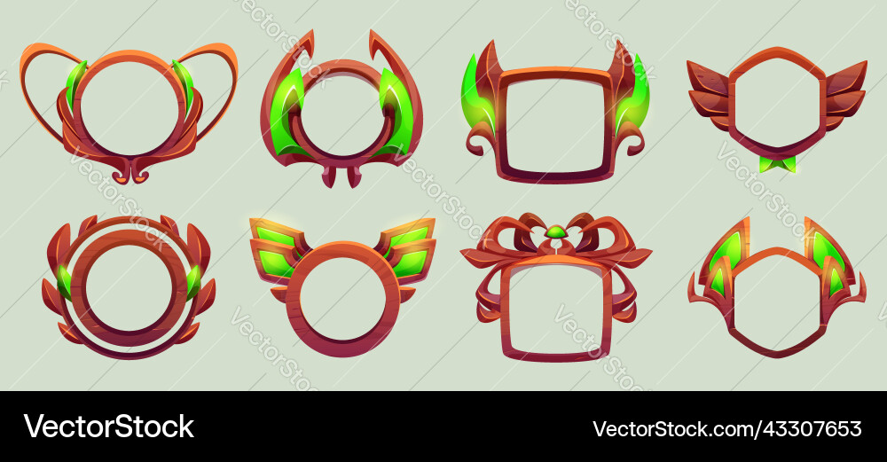 Spielebene oder Avatar Frames ui icons set Spielebene oder Avatar Frames ui icons set vektorbild
