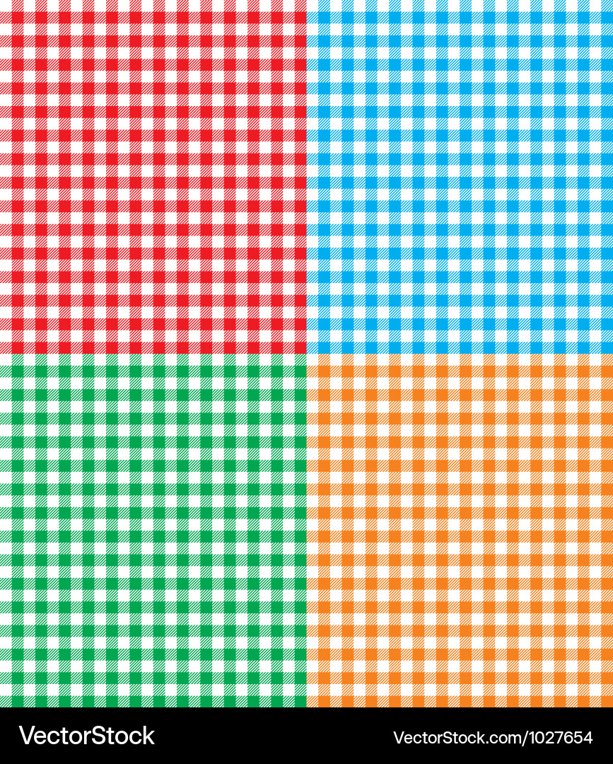 Checkerboard Tablecloth Texture Vector Image