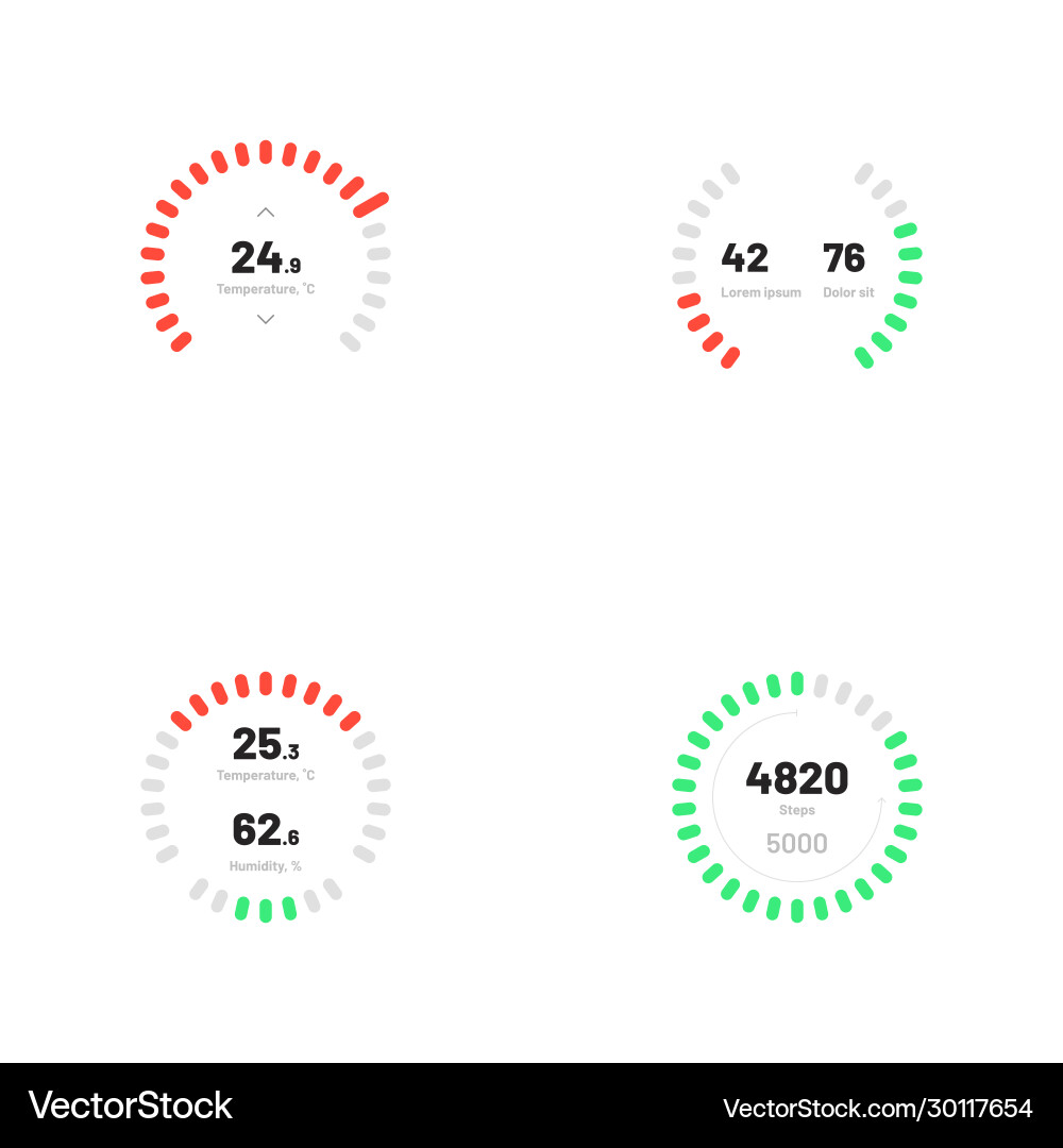 Dashboard Control Knob UI Element Vector Image