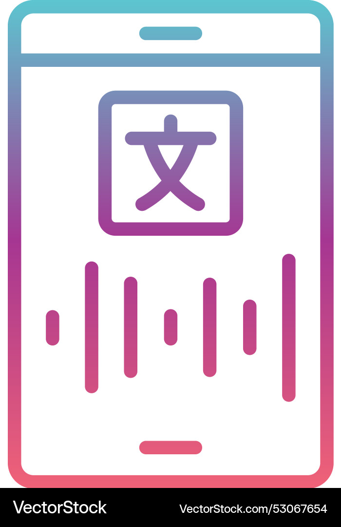 Mobile app line gradient design Vector Image