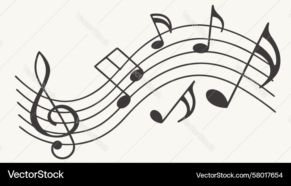 Musical Notes Abstract Pattern Vector Image
