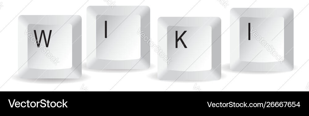 Wiki keys Wiki keys vector image