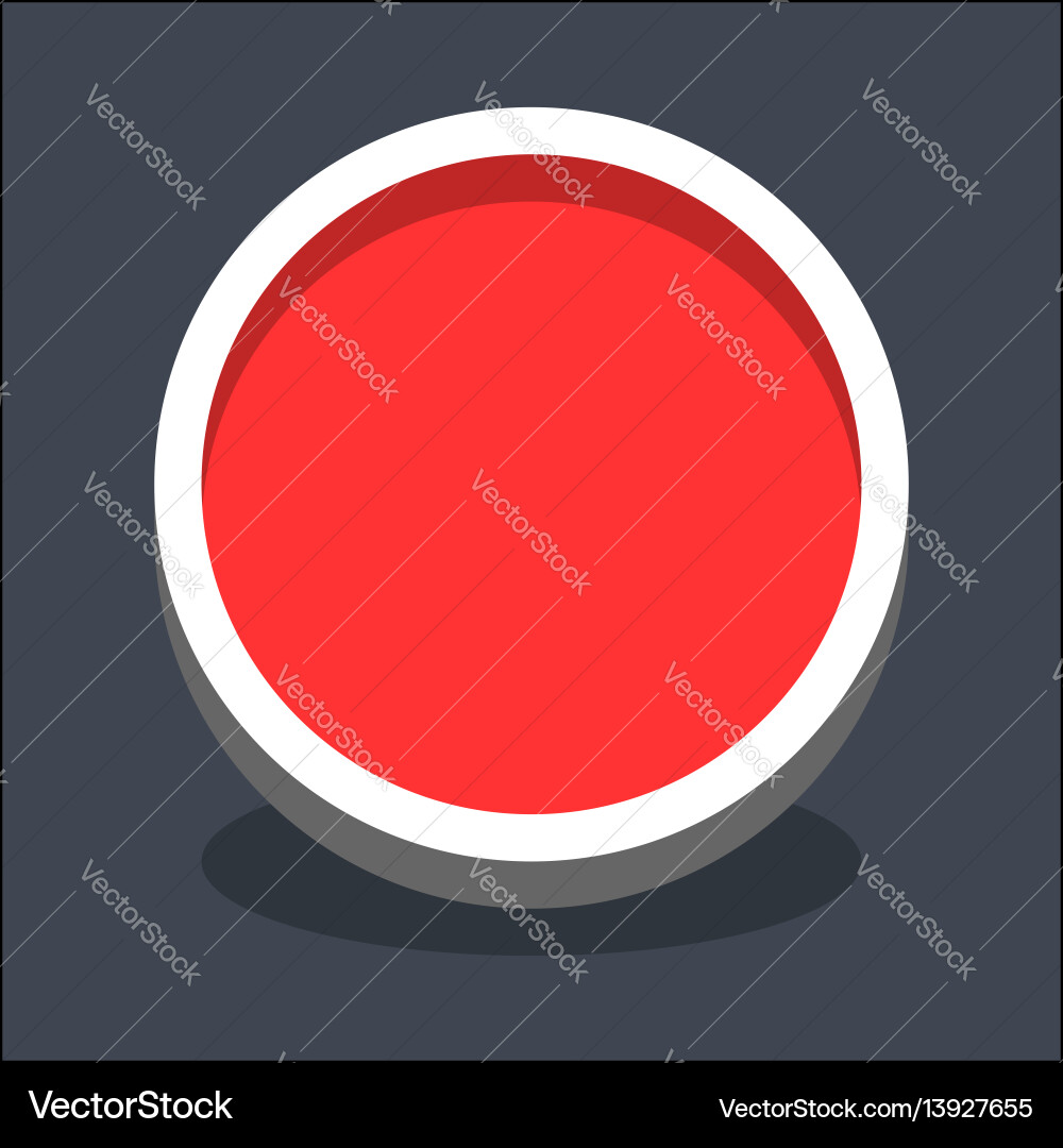 3d flat blank circle web internet button 3d flat blank circle web internet button vector image