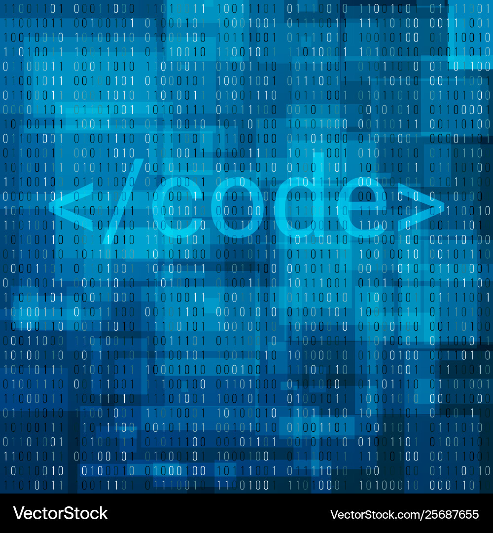 Binary code digital technology background Binary code digital technology background vector image