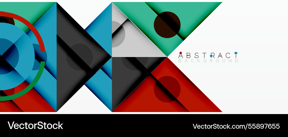 Geometric abstract design with layered triangles Vector Image
