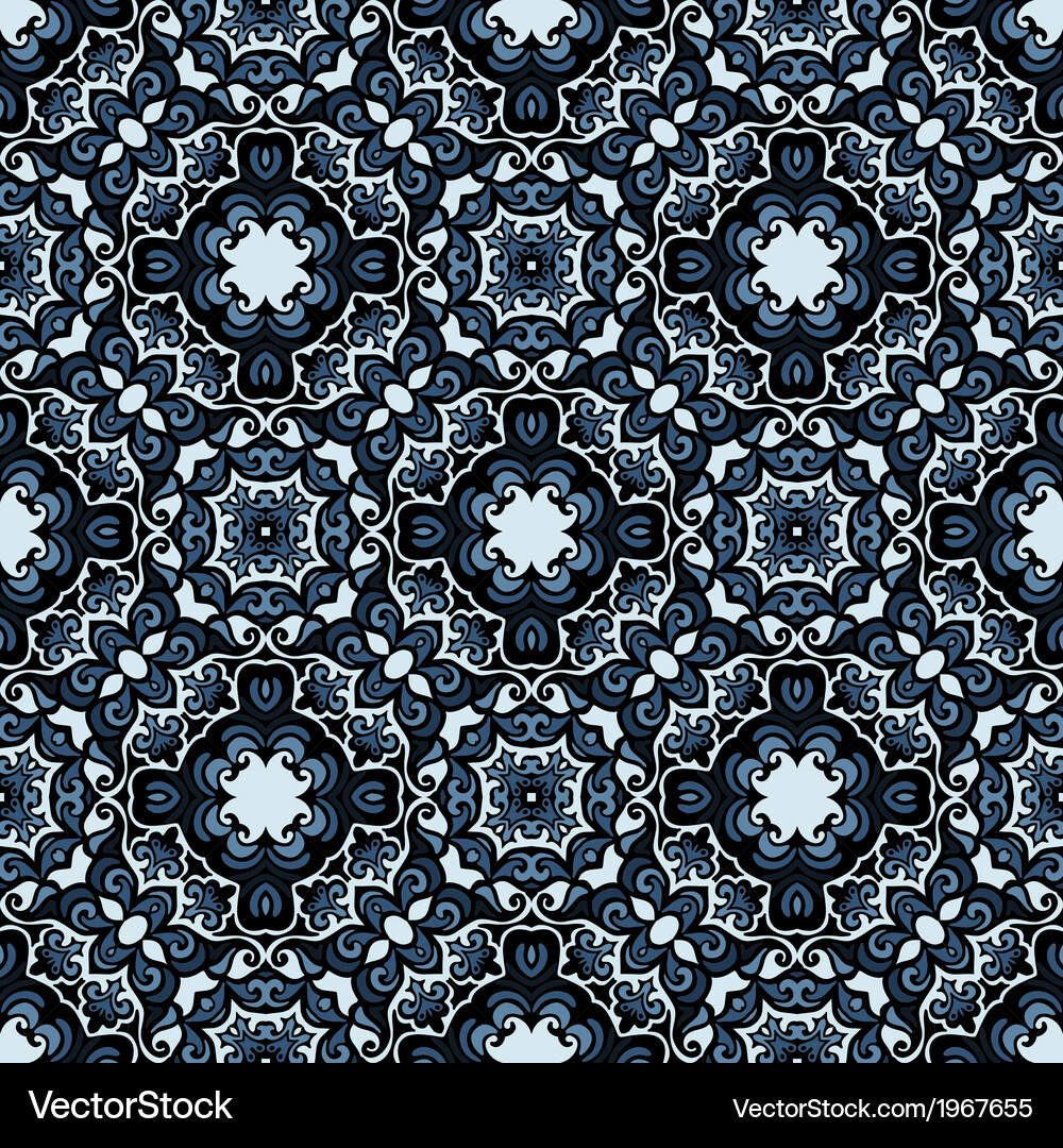 Moasic tiled oriental seamless pattern Vector Image