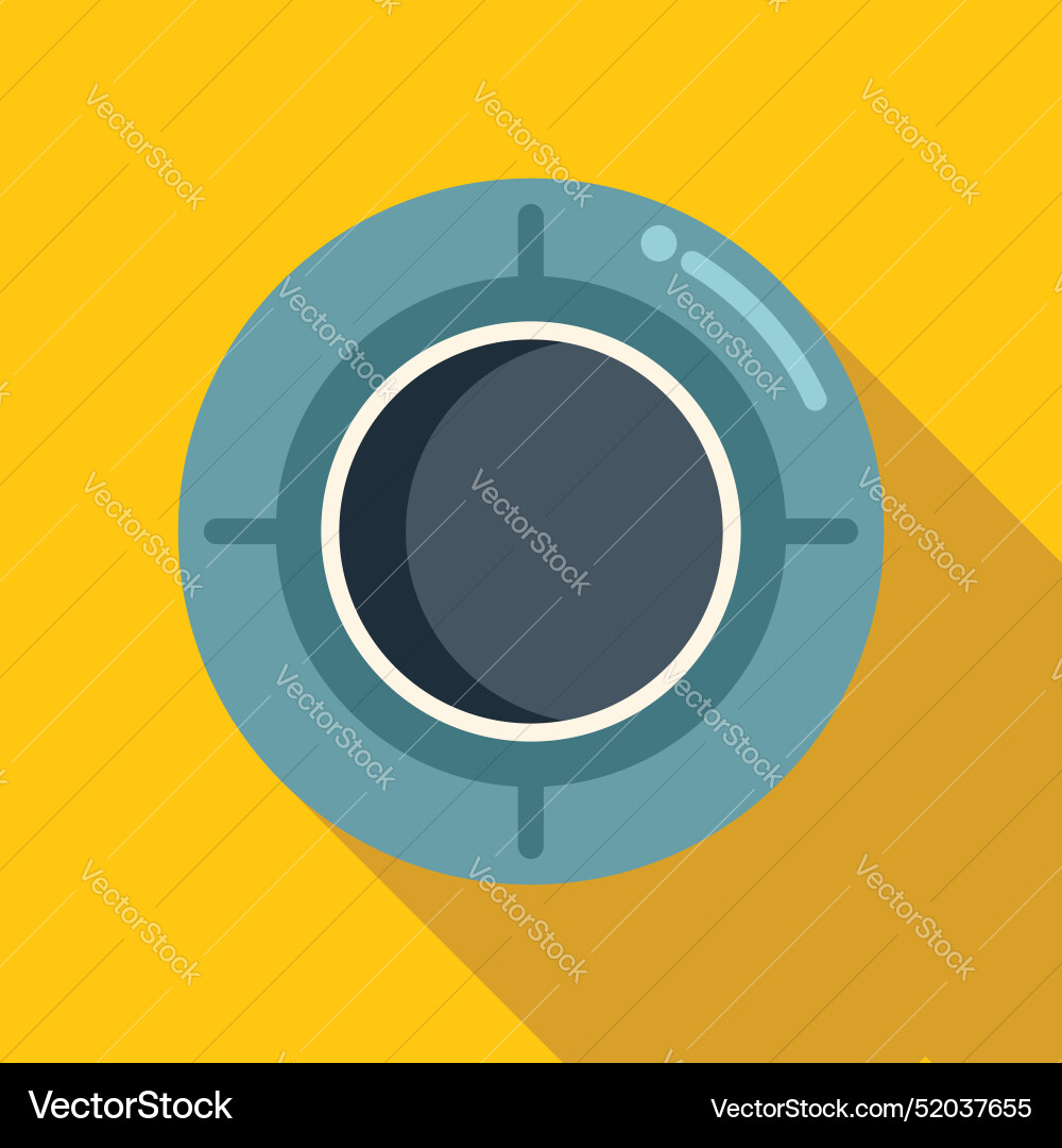 Round spaceship window pointing at dark side Vector Image