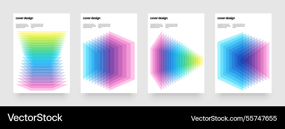Template with colorful gradient blended shapes Template with colorful gradient blended shapes vector image