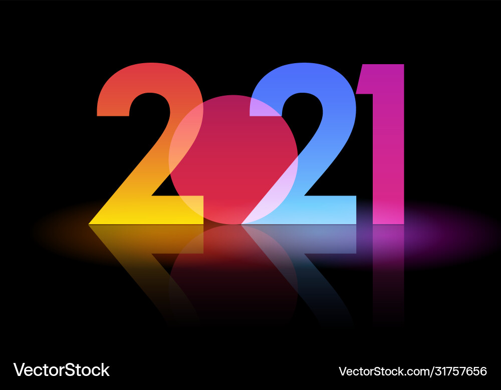 2021 new year abstract shiny color design element 2021 new year abstract shiny color design element vector image