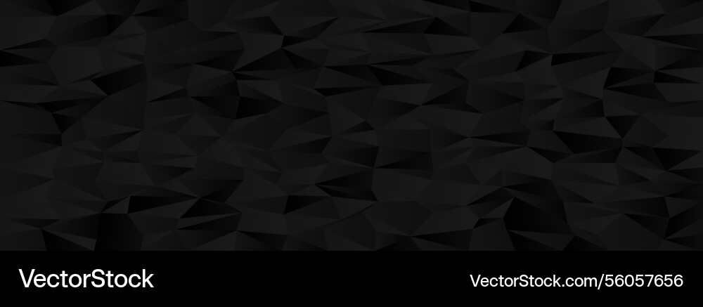 Abstract dark geometric background with triangular Vector Image