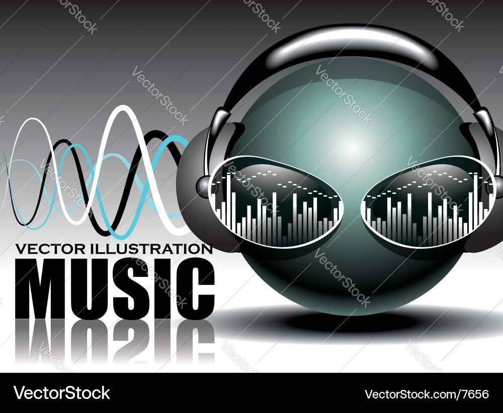 Dynamic Sound Waves vector image