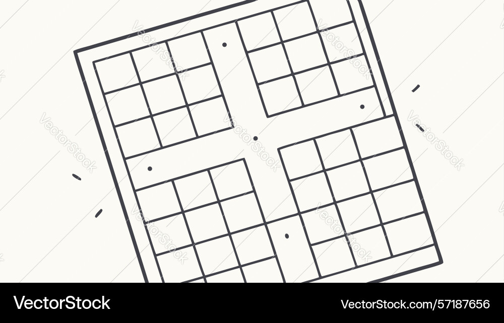 Multi-sectioned grid pattern design generative ai vector image