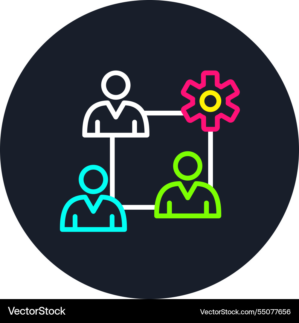 Structure line multi color icon Vector Image