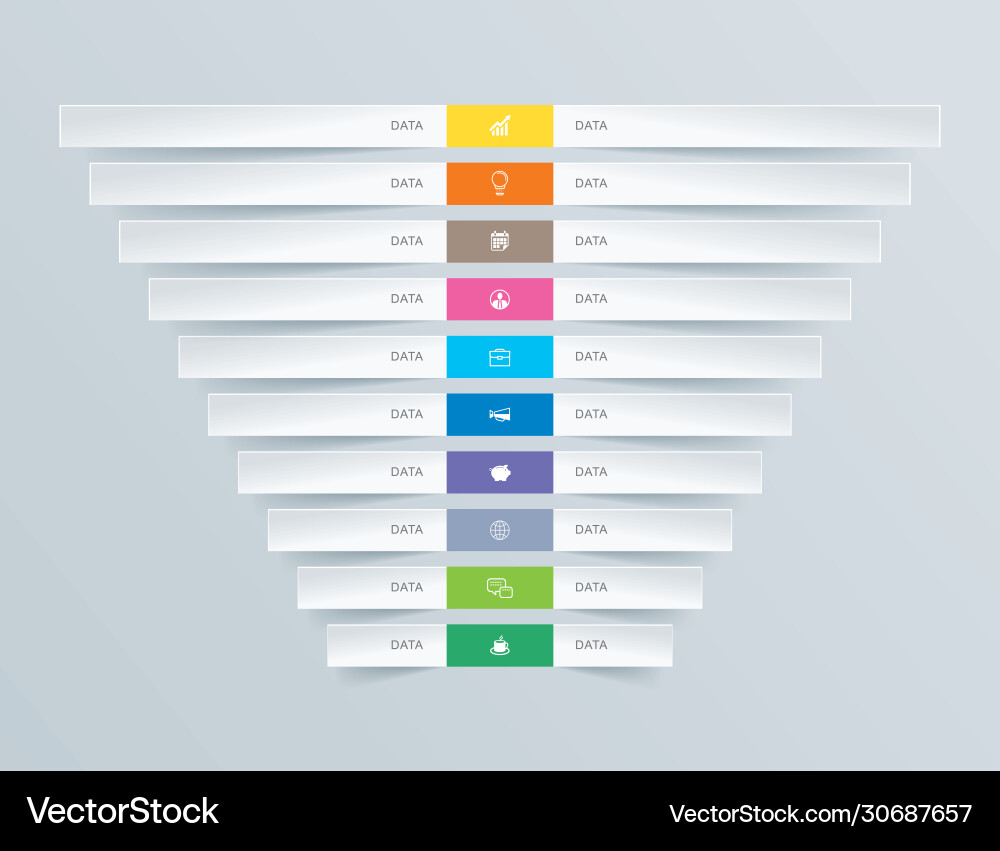 10 graph data infographics tab paper index 10 graph data infographics tab paper index vector image