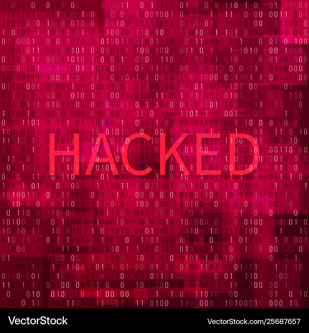 Concept hacking banner with ddos-attack spam Concept hacking banner with ddos-attack spam vector image