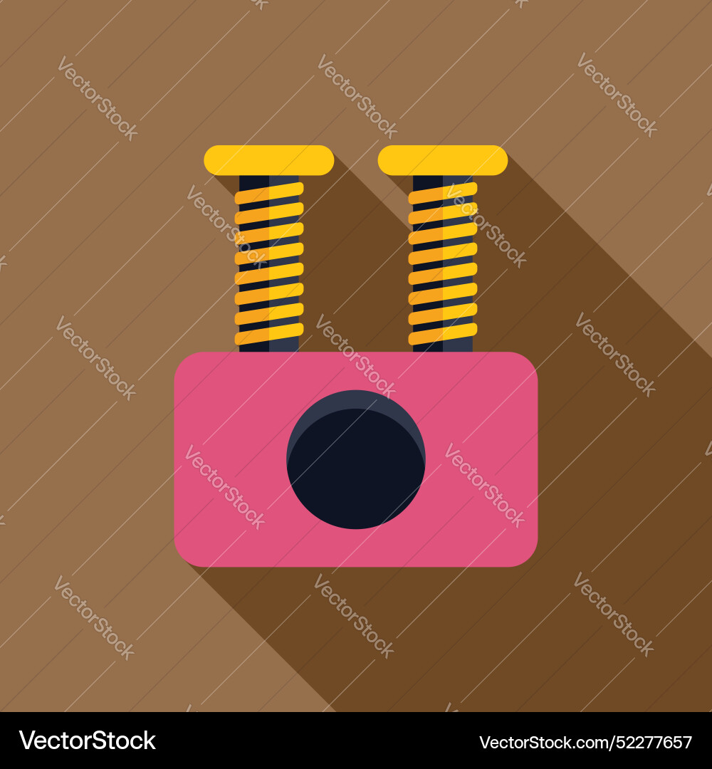 Double spring loaded retracting device with yellow