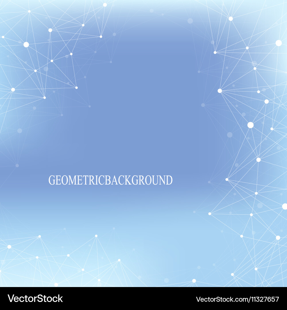Geometric abstract background with connected line vector image