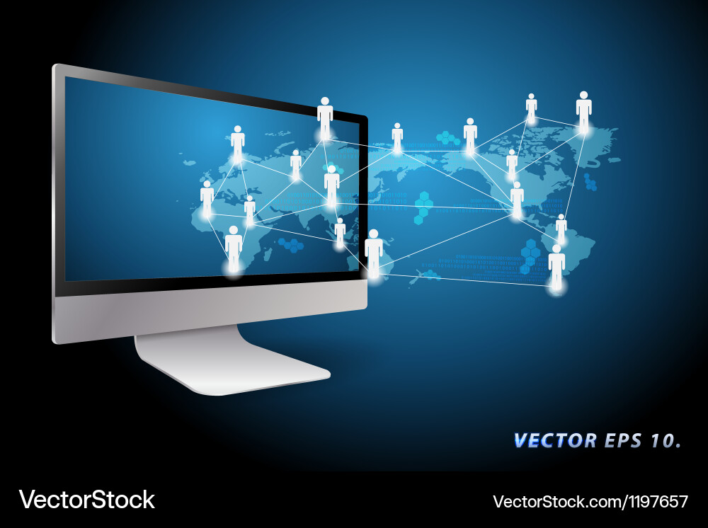 Global Network Communication vector image