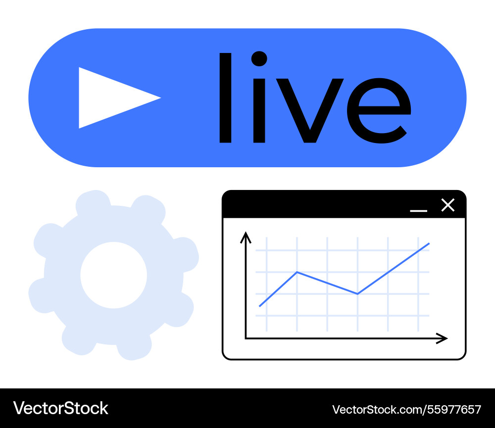 Live stream analytics and performance monitoring Live stream analytics and performance monitoring vector image
