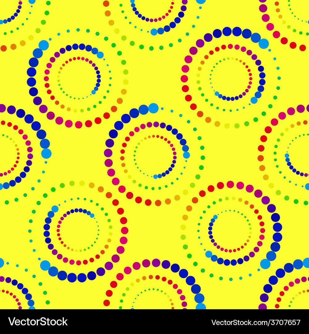 Retro Colorful Circle Pattern Vector Image