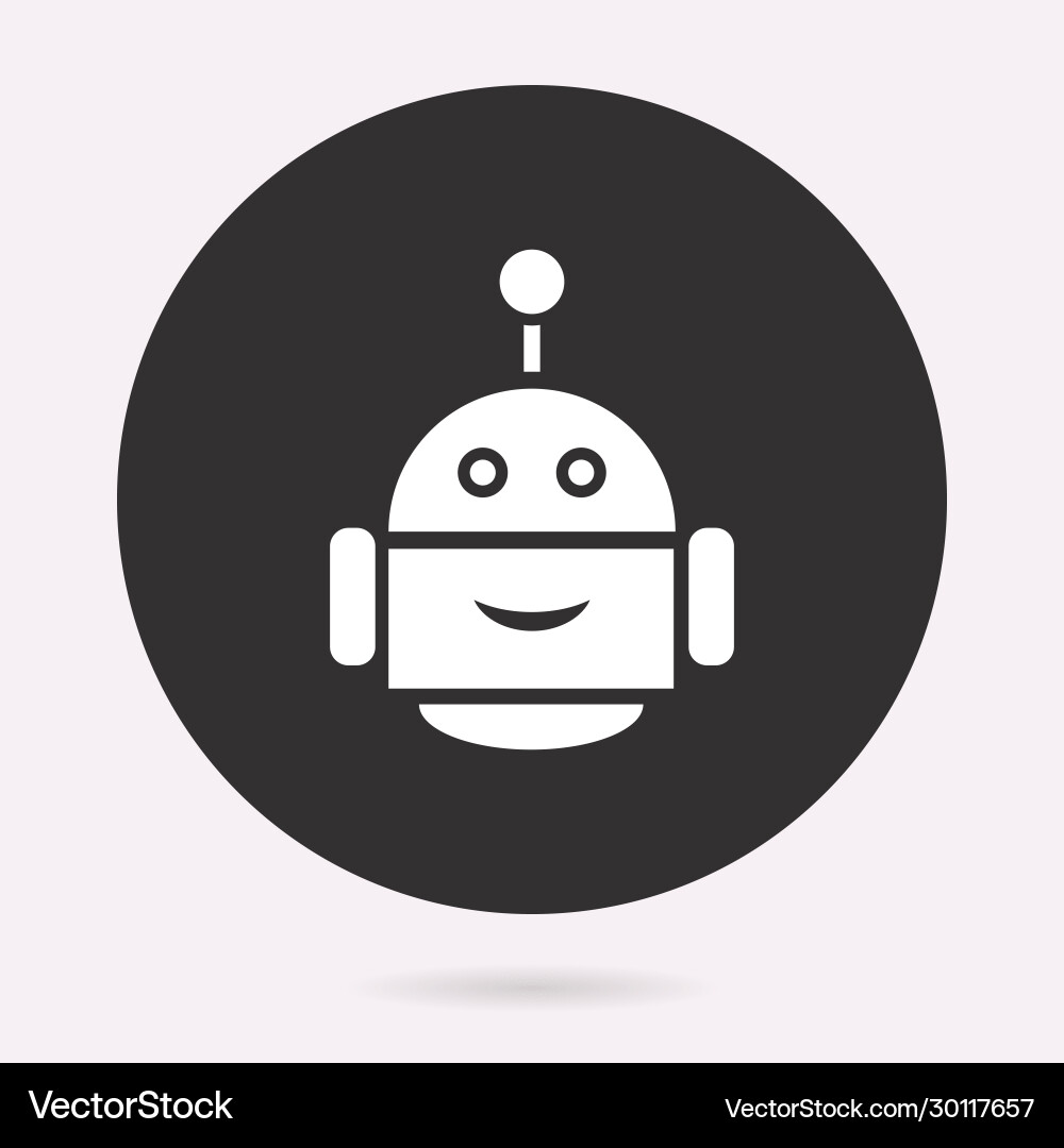 Robot - icon isolated simple Vector Image