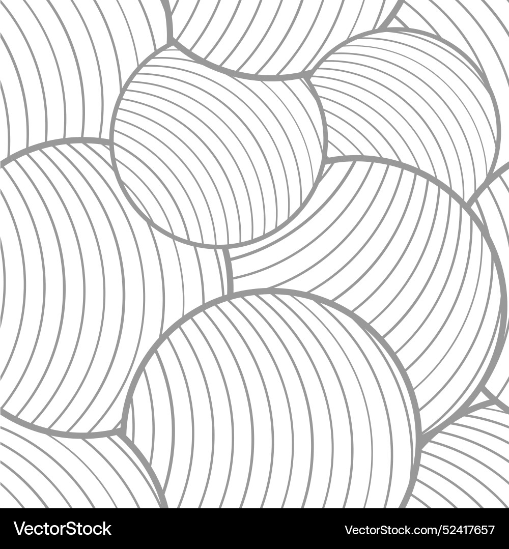 Seamless pattern of intersecting circles template vector image