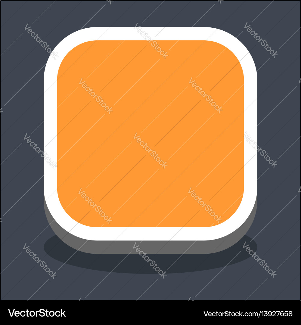 3d flat blank square web internet button 3d flat blank square web internet button vector image