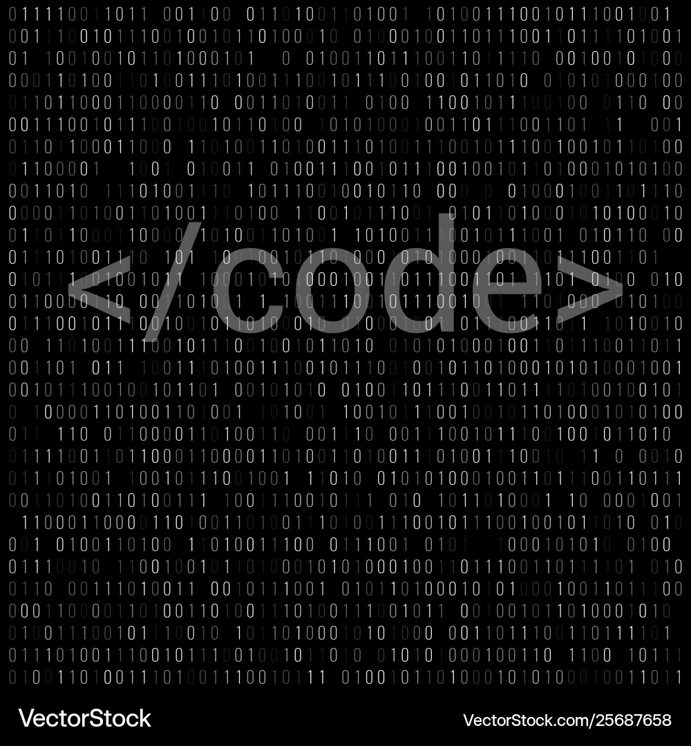 Binary Code Digital Background vector image
