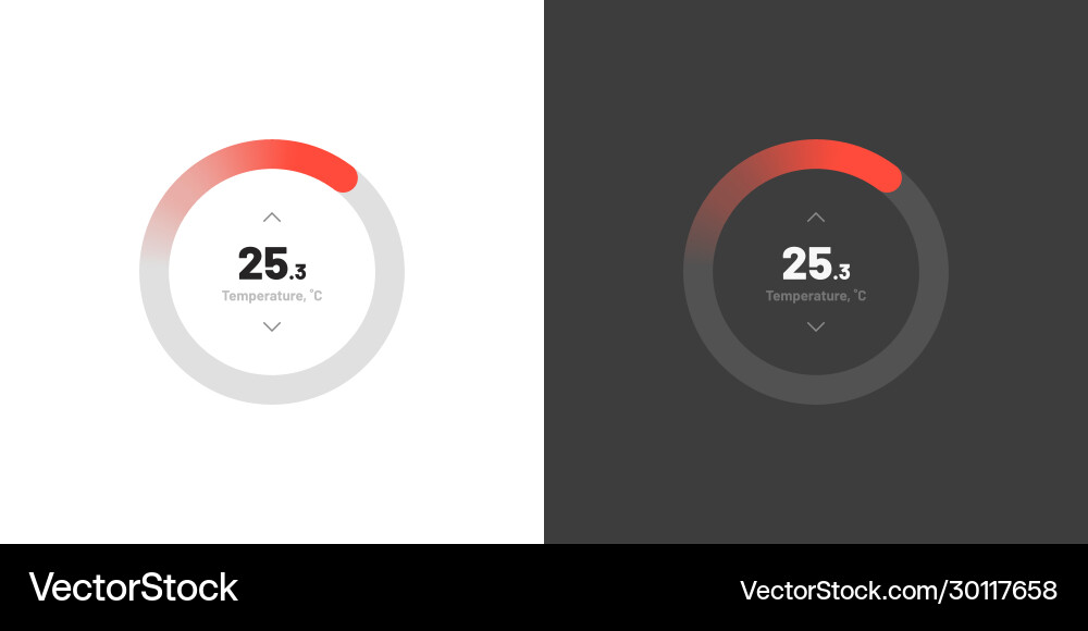 Control knob used for regulating dashboard ui vector image