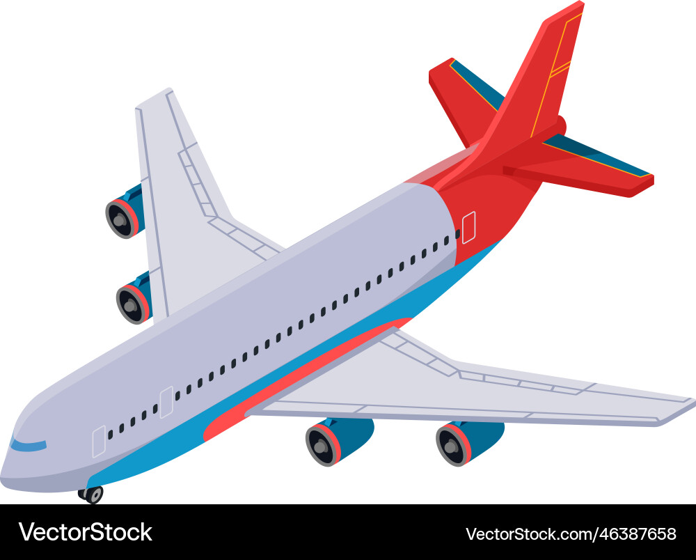 Isometric airplane icon Isometric airplane icon vector image