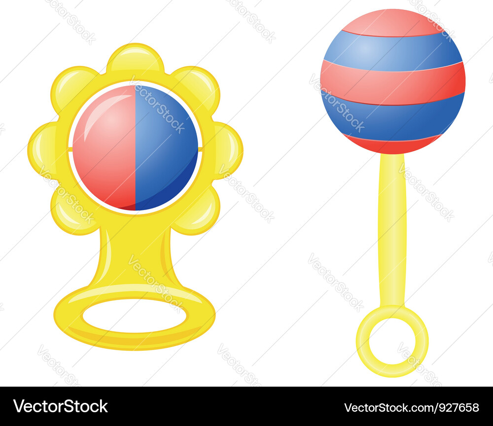 Plastic Rattle Toy Vector Image