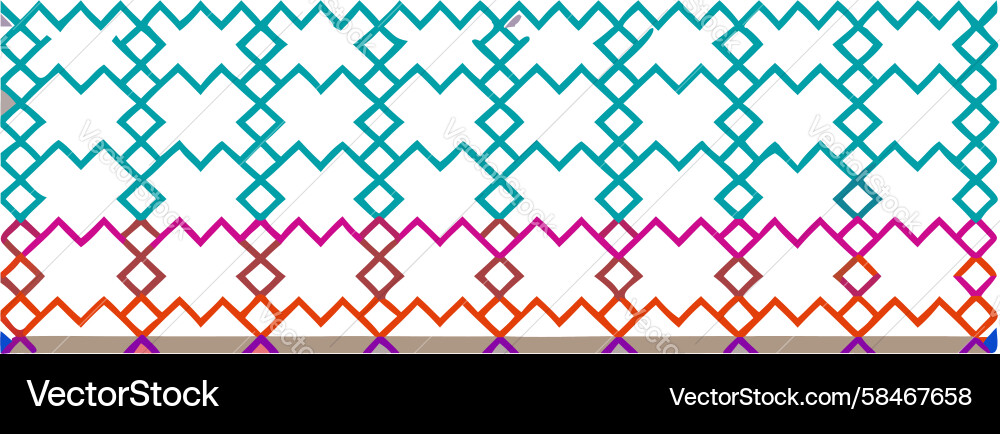 Zigzag Square Border Pattern Vector Image