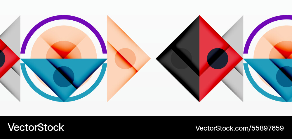 Abstract geometric composition with intersecting Vector Image