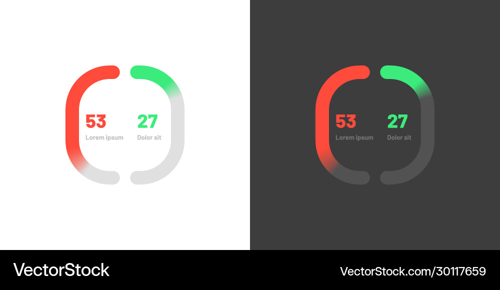 Control knob used for regulating dashboard ui Vector Image