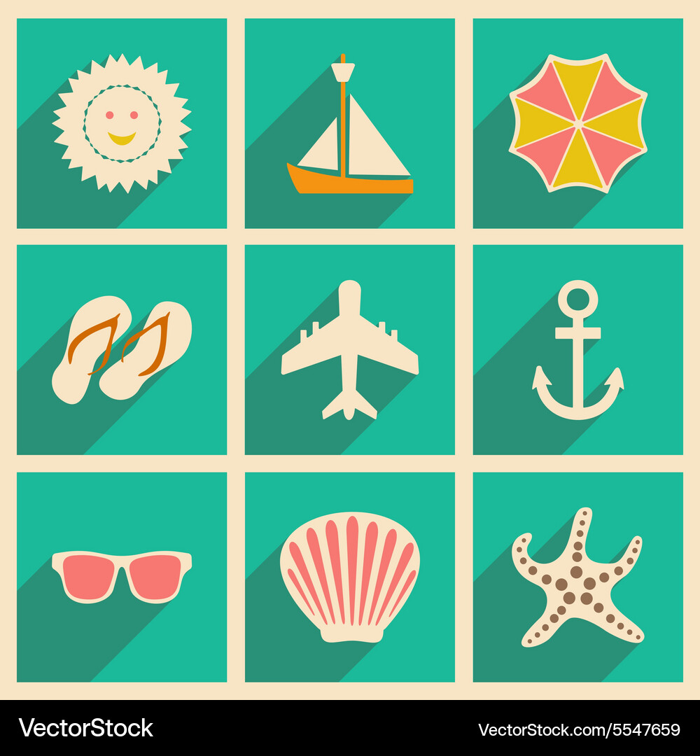 Flat with shadow concept and mobile application Vector Image