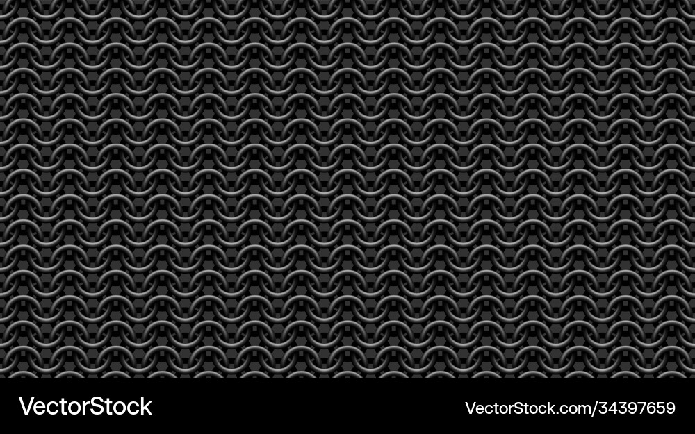 Medieval Chainmail Pattern - Dark vector image