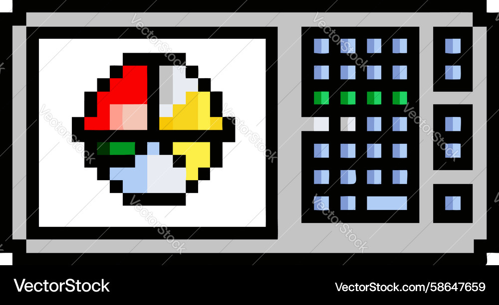 Pixel Data Display Vector Image
