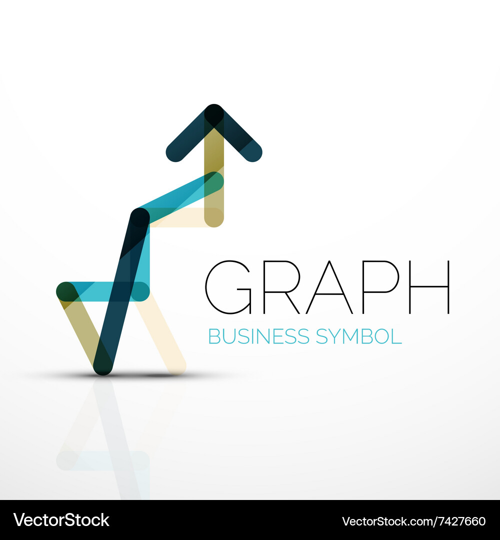 Abstract logo idea linear chart or graph Vector Image