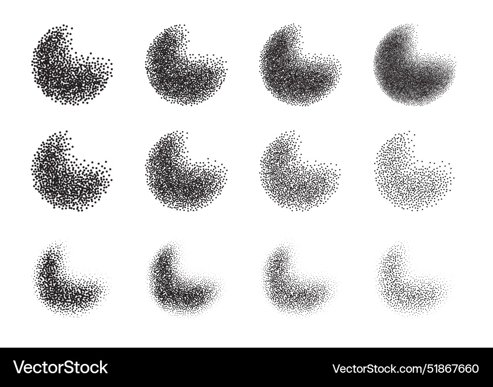Dot background round halftone texture elements Dot background round halftone texture elements vector image
