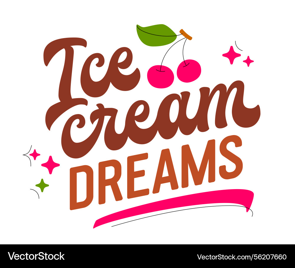 Eis träumt die Typografie bietet abgerundet Eis träumt die Typografie bietet abgerundet vektorbild