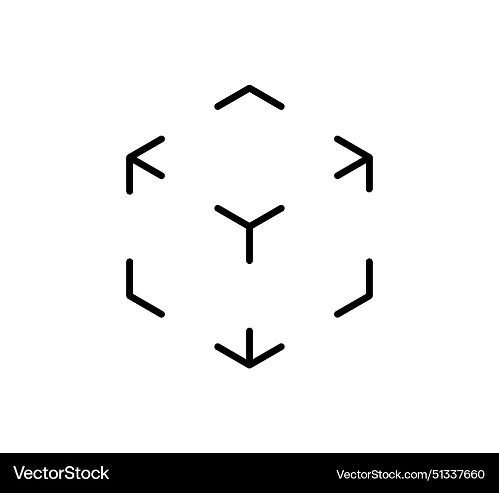Isometric cube line icon 3d box augmented Isometric cube line icon 3d box augmented vector image
