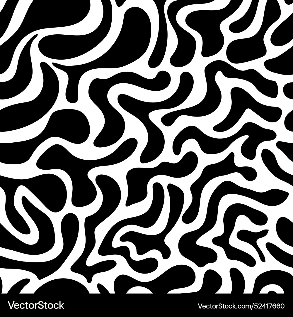Seamless abstract pattern of sinuous lines vector image
