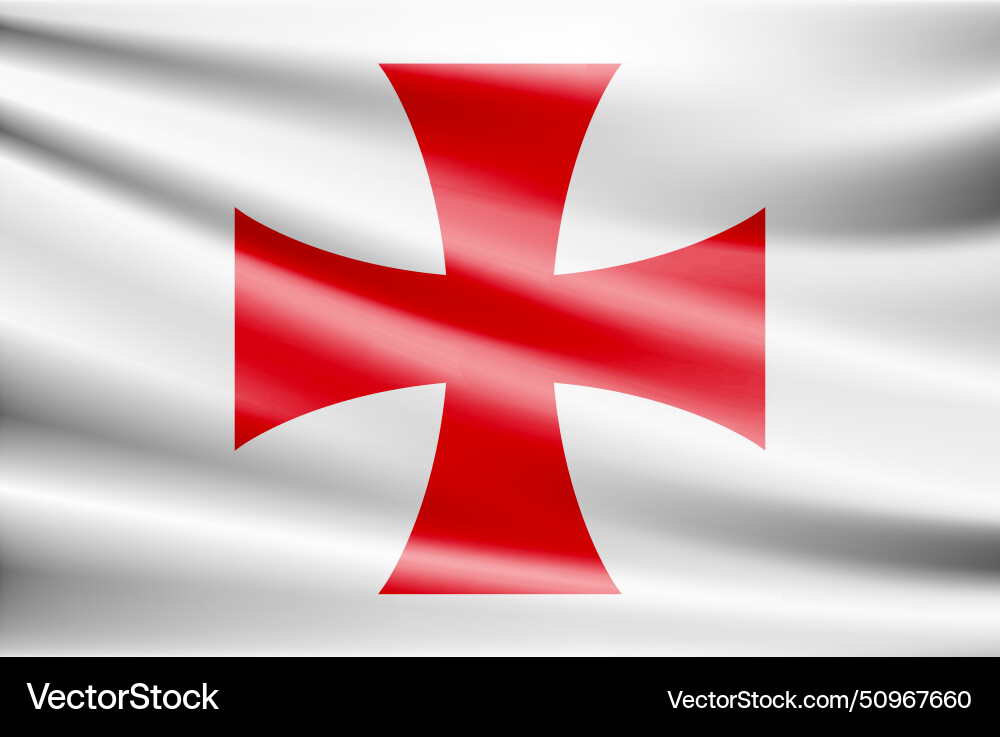 Templar Cross Flag vector image