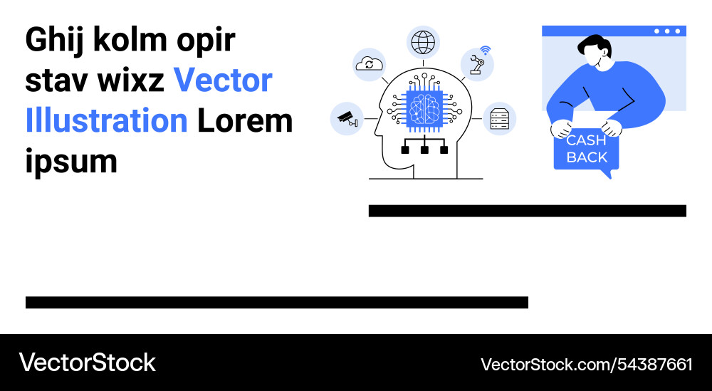 Ai Technology Chip In Human Head With Person Vector Image