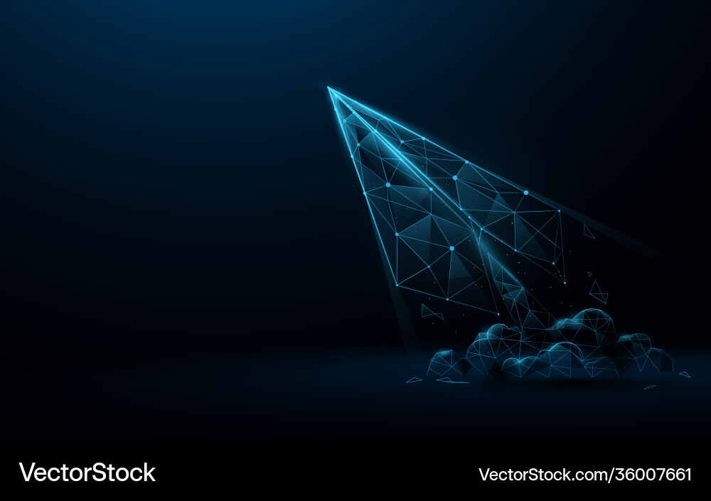 Rocket launch form lines and particle Rocket launch form lines and particle vector image