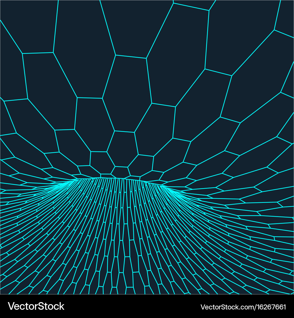 Wireframe torus with connected lines and dots vector image