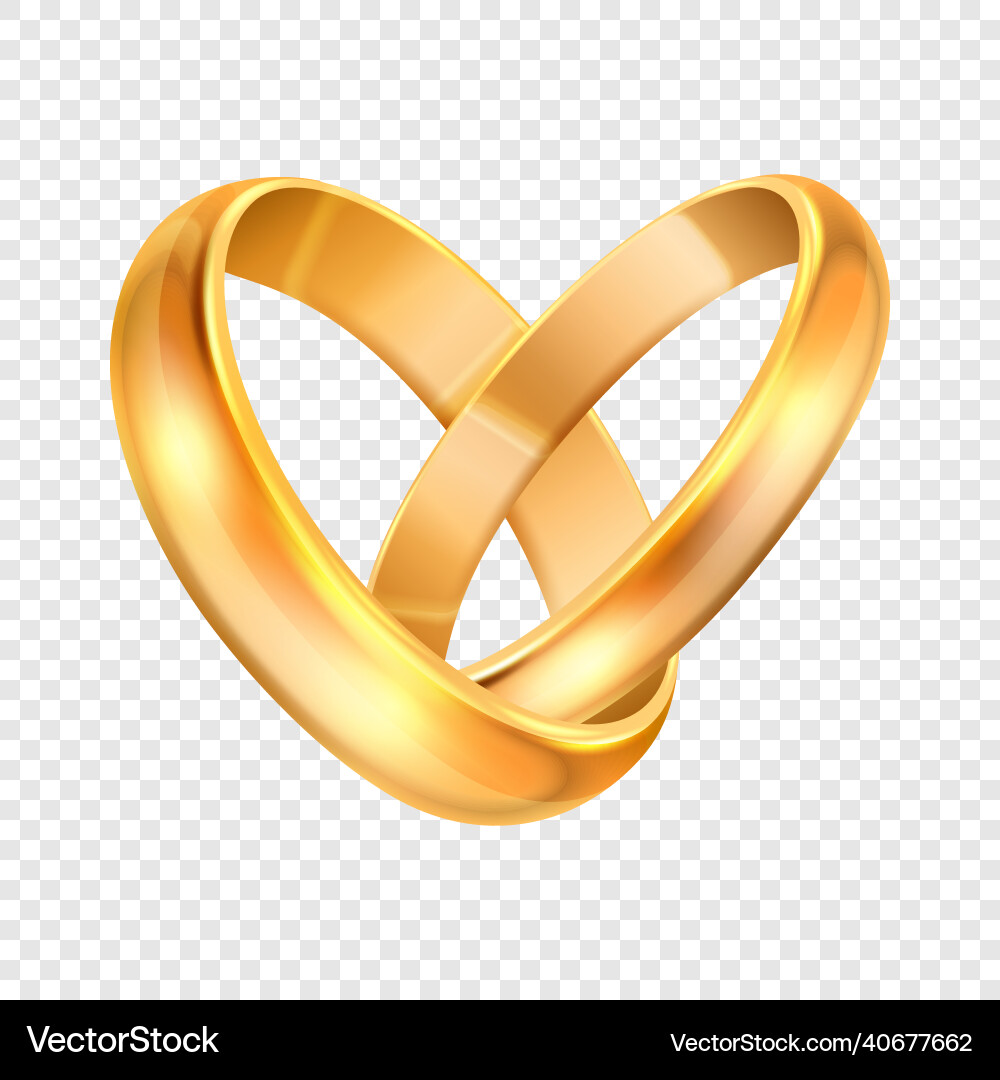 3D realistische goldene Metall Hochzeitsring Set 3D realistische goldene Metall Hochzeitsring Set vektorbild