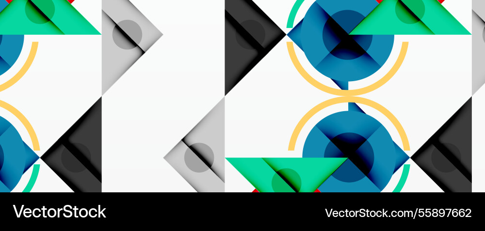 Abstract geometric composition with overlapping Abstract geometric composition with overlapping vector image